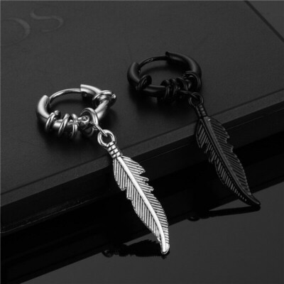 Vnox Nordic Viking Knot Hoop Earrings for Men Women, Stainless Steel Vnox Nordic Viking Knot Hoop Earrings for Men Women, Stainless Steel