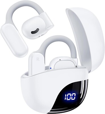 TAGRY Open Ear Headphones Wireless Earbuds for Running Workout White *GRADE A*