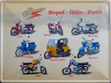Blechschild 30x40 cm - Simson Spatz Star Schwalbe Duo S50 S 51 Habicht DDR Moped