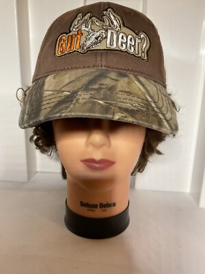 Buck Wear Gut Deer Adjustable Cap Hat NWT Camo&Brown One