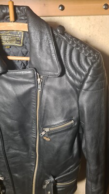 Detlev louis leder Biker jacke Marken Jacke Frauen Schwarz Gr.42 
