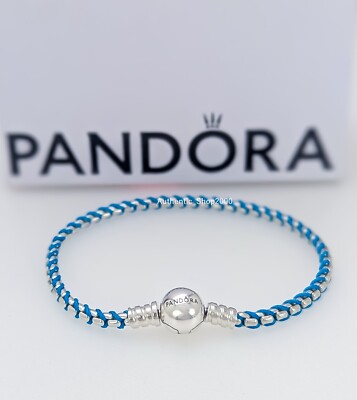 NEW 100% Authentic PANDORA 925 Blue Cord Snake Chain Charm