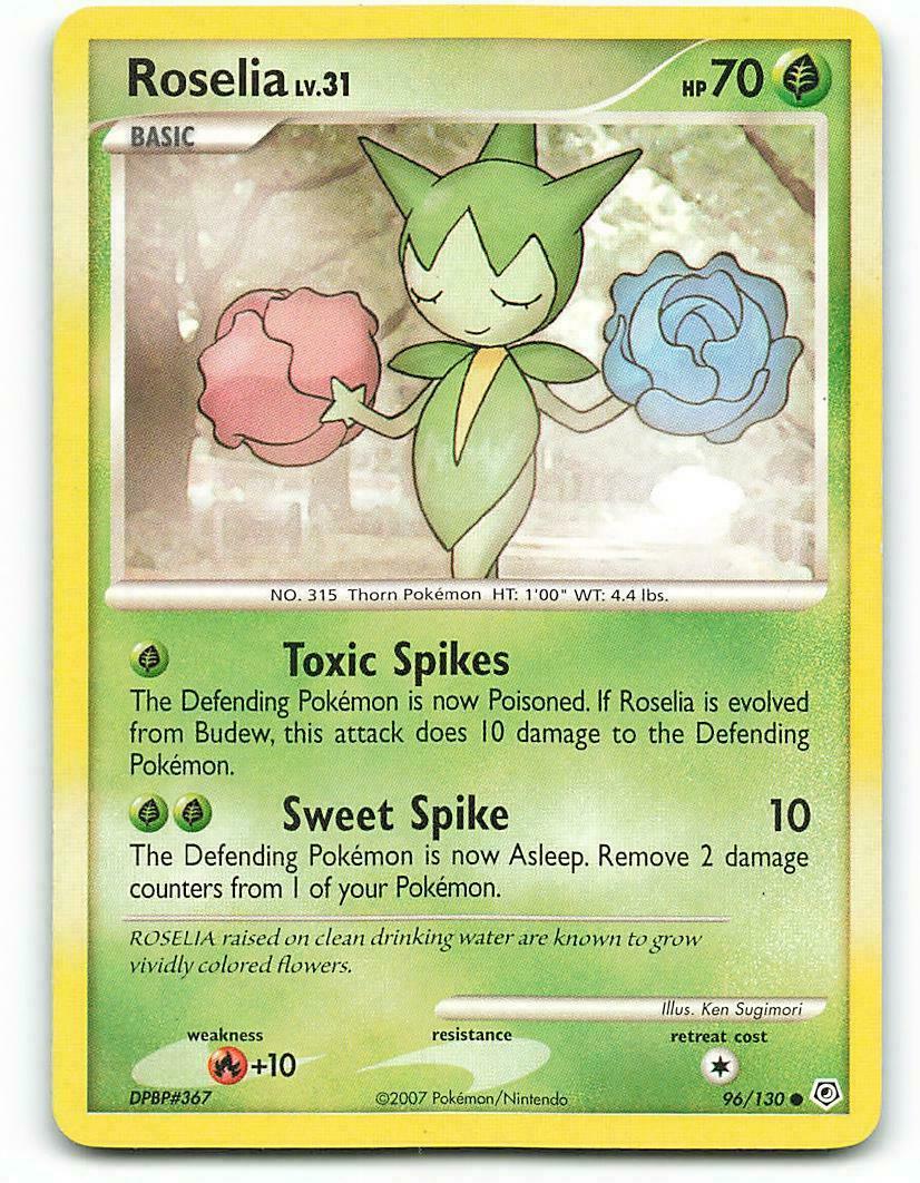 Roselia 96/130 Diamond & Pearl Common PERFECT MINT! Pokémon