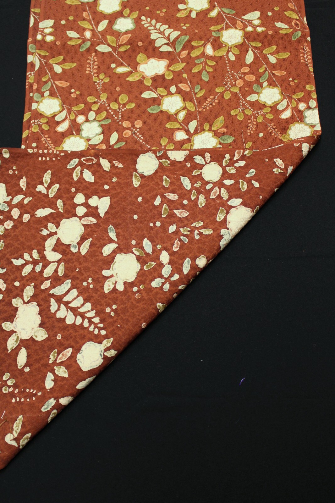 f273 vintage silk kimono fabric floral 15 " x 71" eBay