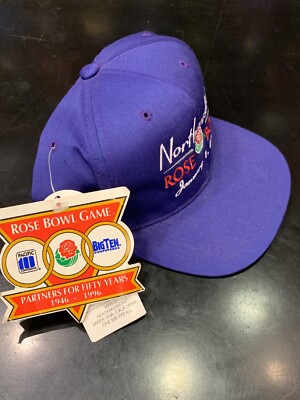 Rare New VTG Vintage 90s Northwestern Rose Bowl Champs Snap Back