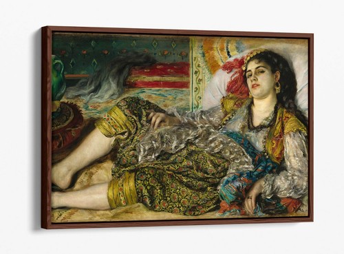 PIERRE AUGUSTE RENOIR, ODALISCA - EFFETTO FLOATER TELA INCORNICIATA STAMPA ARTE - Foto 2 di 12