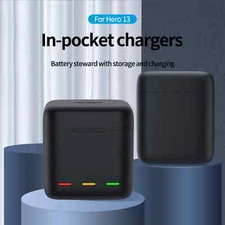 Charging Case TF Card Storage Box 1900 mah Battery Charger For Go Pro Hero 13