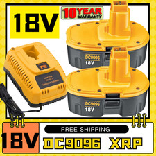 2Pack 18V XRP Battery /Charger for DEWALT DC9096-2 DW9095 DW9096 DC9098 DC9099