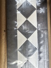 Karndean Heritage Diamond Border Black And White 3 X Lengths - LVT Glue Down