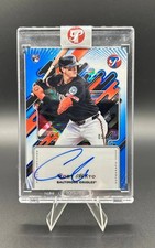Coby Mayo 2025 Topps Pristine On card Auto Blue /75 Rookie Orioles Encased