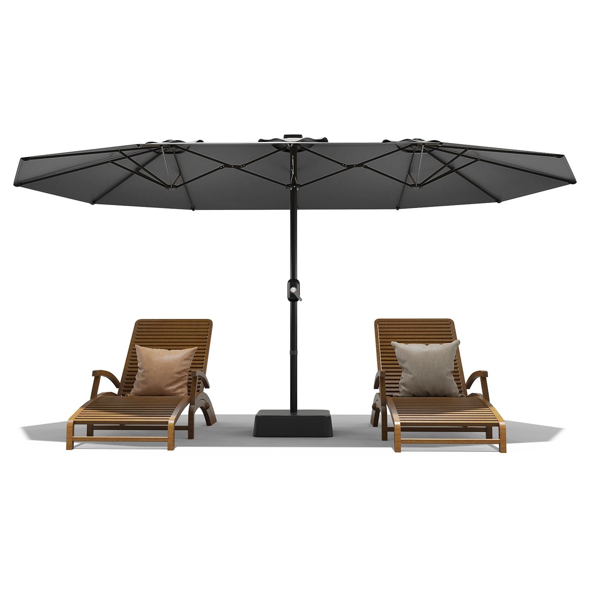 14 foot rectangular patio umbrella 10x13 ft large PATIO umbrella with base main image 1