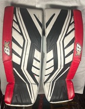 Brian’s G-NETik X5 35”+ 1 Goalie Leg Pads Good Condition White/Black/Red