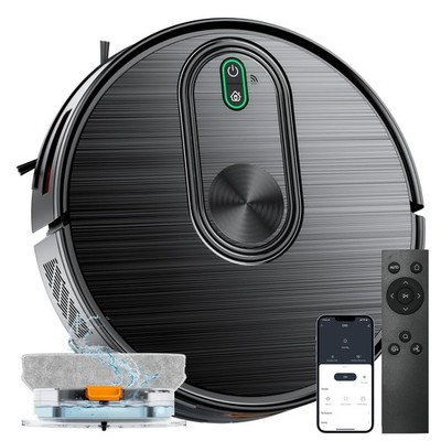 Robot Vacuum Mop Combo 6500Pa Gyro Navigation 200 Min