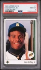 PSA 8 NM-MT KEN GRIFFEY JR 1989 UPPER DECK ROOKIE  #1