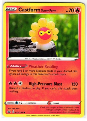 CASTFORM SUNNY FORM 022/198 CHILLING REIGN ENGLISH POKEMON TCG