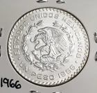 Photo of a 1966 Mexico Un Peso Silver from an eBay listing that sold on Jul 5, 2026