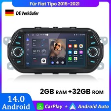 Für Fiat Tipo 356 357 2015-2021 Apple Carplay Autoradio GPS Navi Andorid14 2+32G
