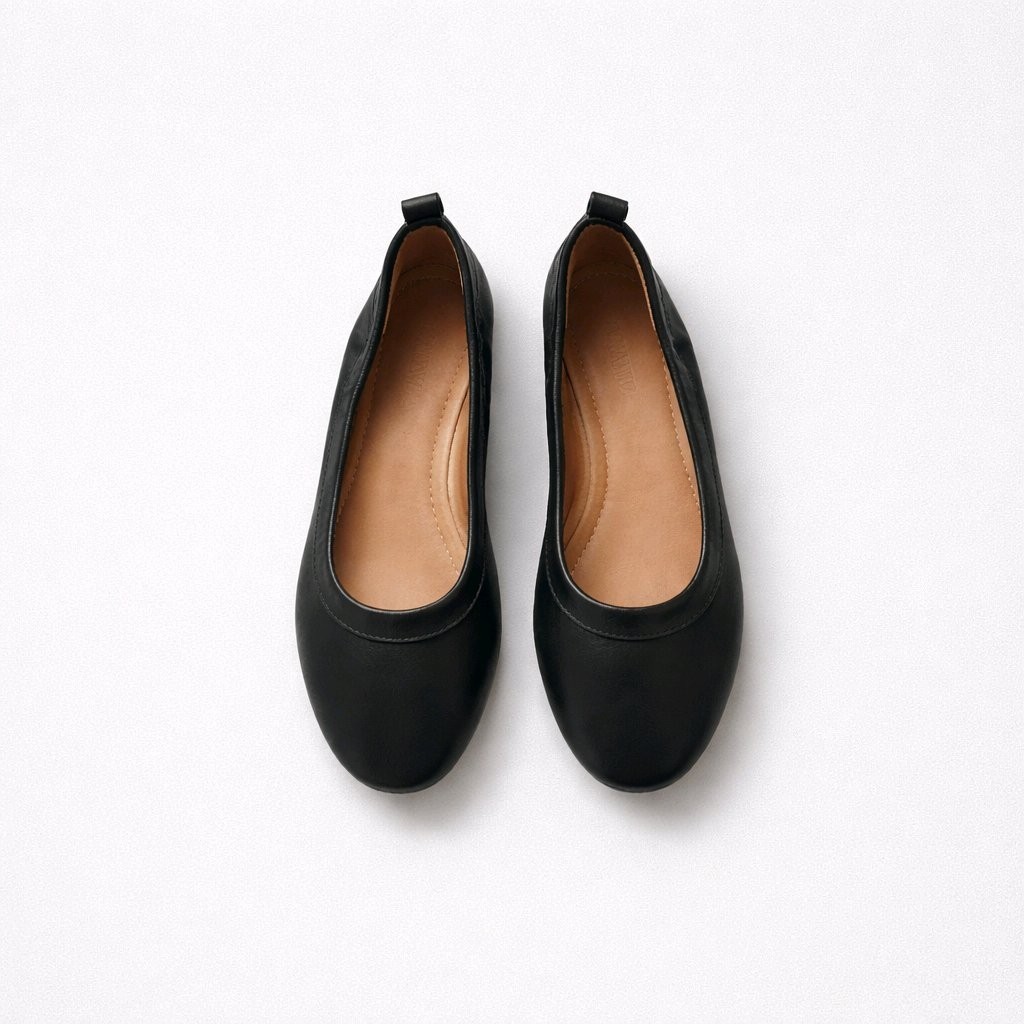 J. Crew Women’s Size 6.5 Black Round Toe Ballet Flats Shoes  Leather Slip-On