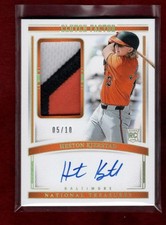 HESTON KJERSTAD 2024 NATIONAL TREASURES HOLO GOLD AUTO PATCH 05/10 RC ORIOLES