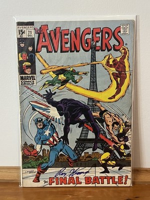 Avengers #71 - 1st Invaders - Roy Thomas Signed