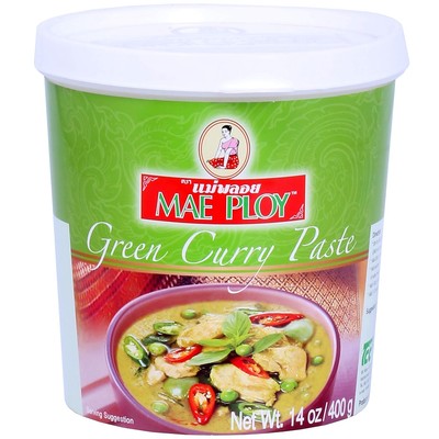 Mae Ploy Green Curry Paste, Authentic Thai 14 Ounce (Pack of 1) 