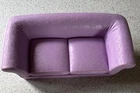 Vintage Barbie Purple Floral Lace Effect Sofa Couch 1996 Mattel