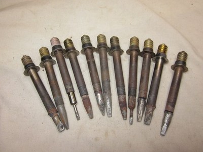 11 soldering heater iron tips 2x Weller 9x Ungar tip lot #33 4037-S solder parts