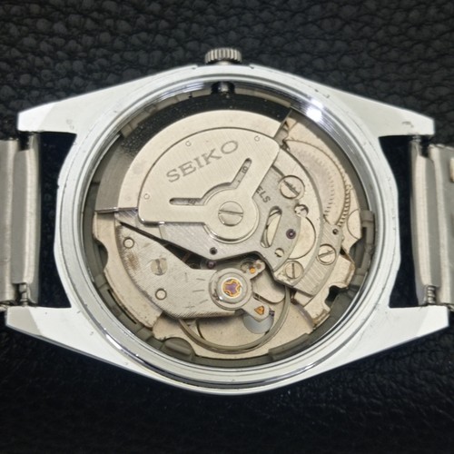 VINTAGE REFURBISHED SEIKO 5 AUTOMATIC JAPAN MENS ROMAN FIGURE WATCH a442089-d - Picture 11 of 12
