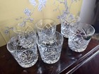Set of 6 Royal Brierley "Braemar" Crystal Whiskey Glasses - Signed, Discontinued