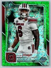 2025 Bowman Chrome University Football Green Mini-Diamond Refractor Dylan Stewart #124