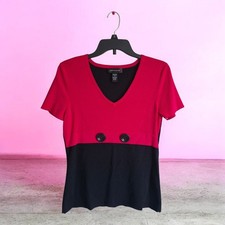 Cable & Gauge Womens M Red & Black Colorblock...
