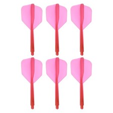 Integrated Dart Tree  Fins, 6pc Durable Plastic Dart Wing Set, Red