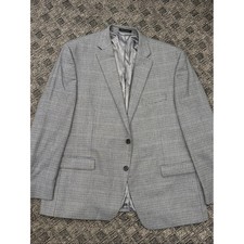 Lauren Ralph Lauren Men's 48R Gray Houndstooth Windowpane Blazer Sport Coat