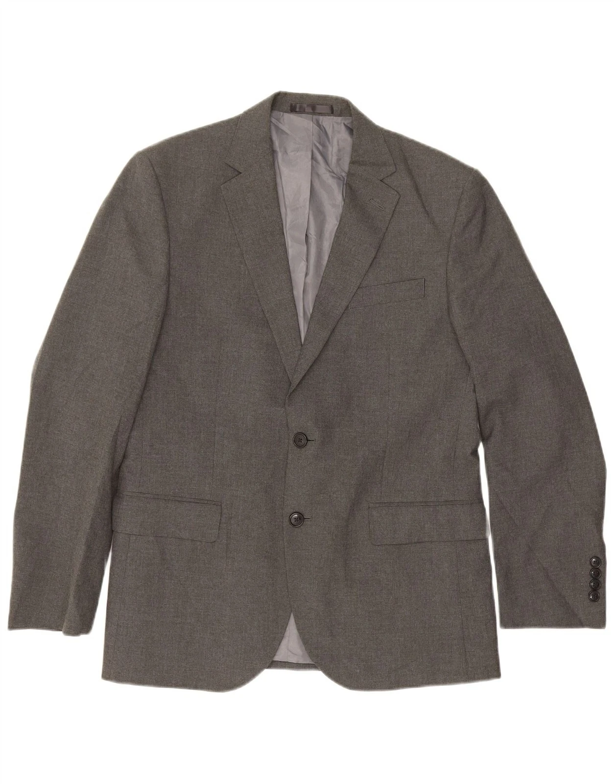Marks & Spencer Mens 2 Button Regular Fit Blazer Jacket UK 38 Medium Grey FG13