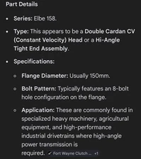 Elbe 158 Series high-angle drivetrain assembly 158-001 thumbnail 2
