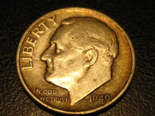 1949-P 90% Silver Roosevelt Head Dime