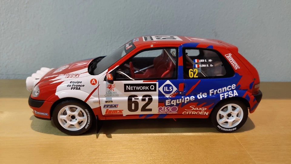 Citroen Saxo VTS Loeb-Elena Rally RAC 2000 Ottomobile OT978 1:18 1 of 2000 - Immagine 3 di 4