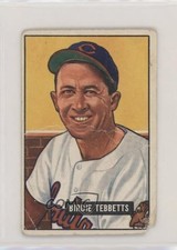 1951 Bowman Birdie Tebbetts #257 s7f
