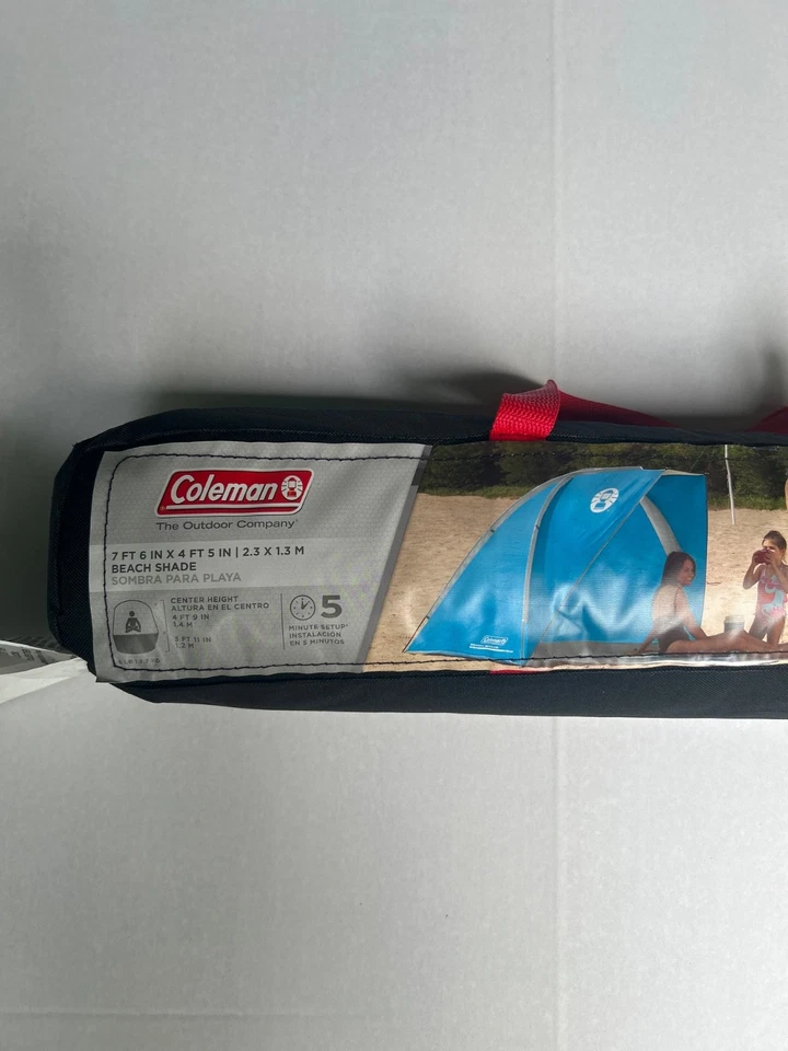 Carpa de sombra de playa Coleman DayTripper 7 pies 6 pulgadas x 4 pies 5 pulgadas - protección UV / azul Foto 4 de 4