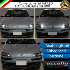 CONVERSIONE FARI FULL LED FIAT PUNTO MK2 188 DAL 2001 + 6000K BIANCO CANBUS