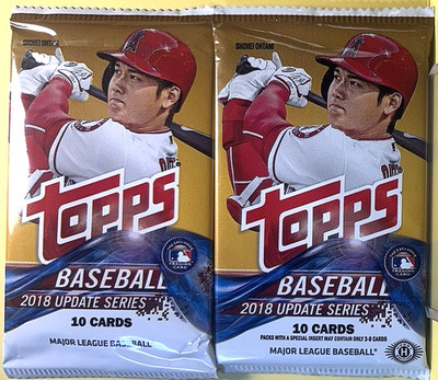 2018 TOPPS BASEBAL UPDATE 2SEALD PAX 1 HOBBY 1 BLSTR SHOHE OHTANI 20CRDS FREESHP