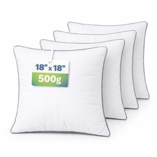 18x18 Throw Pillow Inserts Set of 4, 500g Extra Filled Decorative Pillow Inse...
