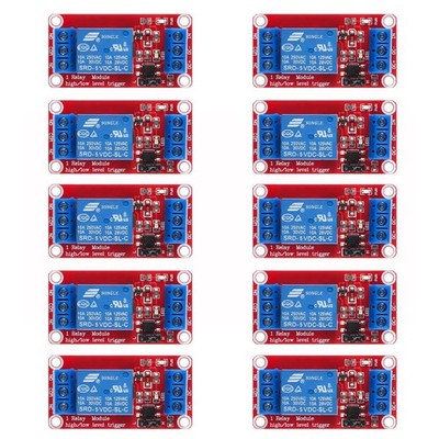 10pcs DC 5V Relay Module - 1 Channel Relay Switch Board with Optocoupler Isol...