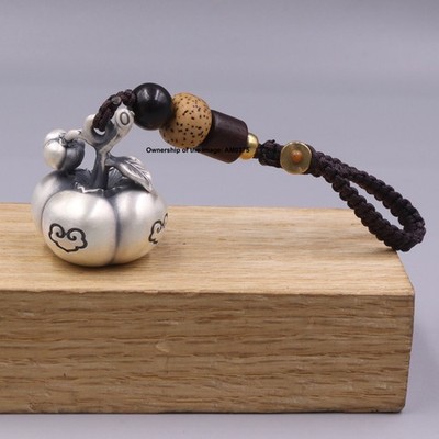 Pure 999 Fine Silver Pendant Fruit Blessing Symbol Shape Lucky Pendant 事事如意