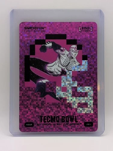 Swervin 🧨Tecmo Bowl Bo Jackson Battle Arena 🧨Hex Helmet Card Power 180