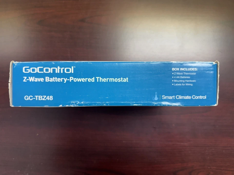 GoControl GC-TBZ48 Z-Wave Battery-Powered Thermostat - Smart Climate Control New - Image 3 of 4