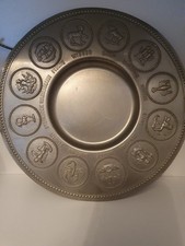 Alter Zinnteller, Zinn, Sternzeichen, Sternkreiszeichen,