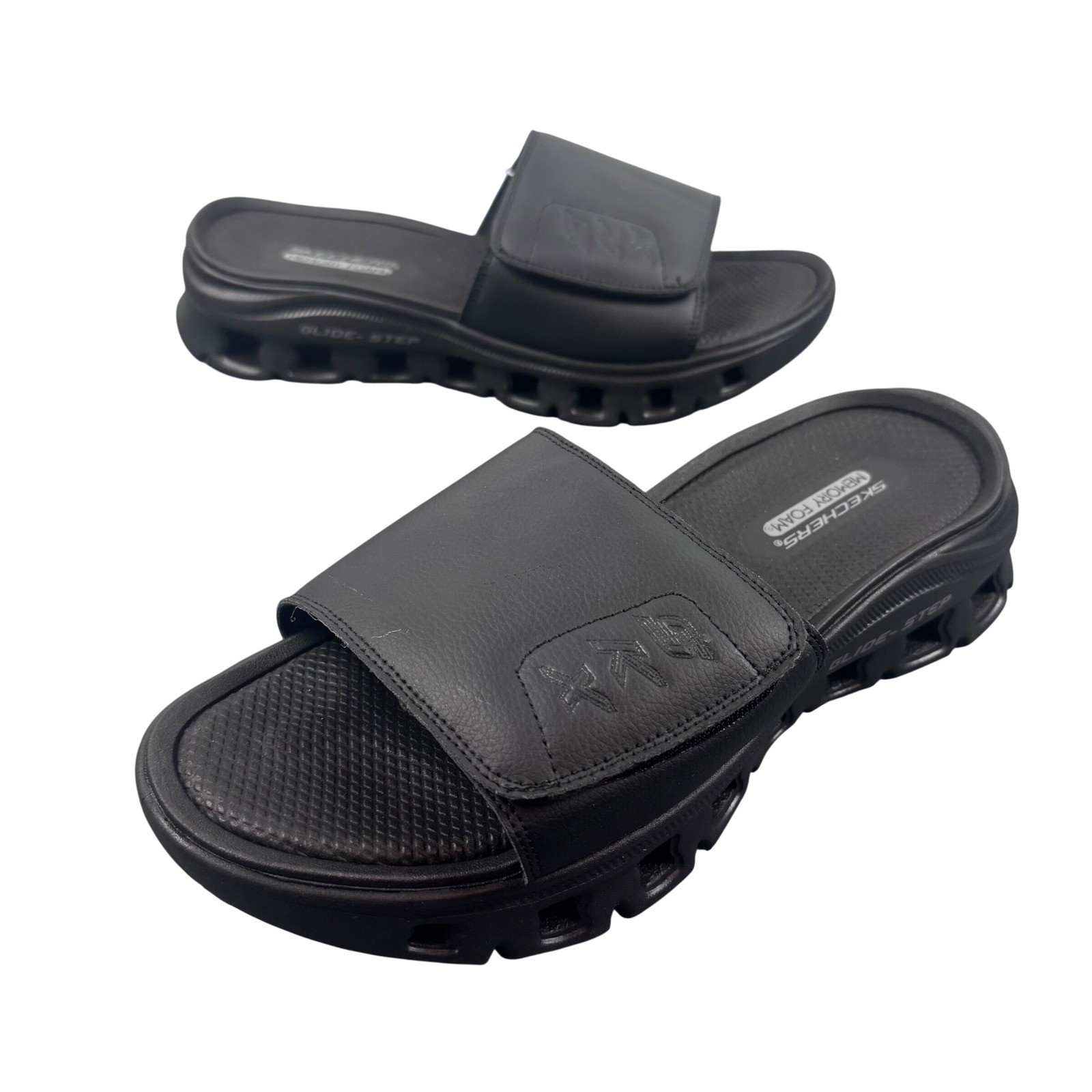 Sandalias Skechers Sport Glide-Step para hombre 11 negras deslizables 232979 espuma viscoelástica cómoda