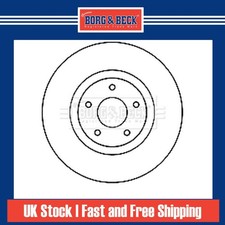 2x Brake Discs Vented For Nissan Qashqai 1.6 dCi AWD Borg Front 40206ET01A