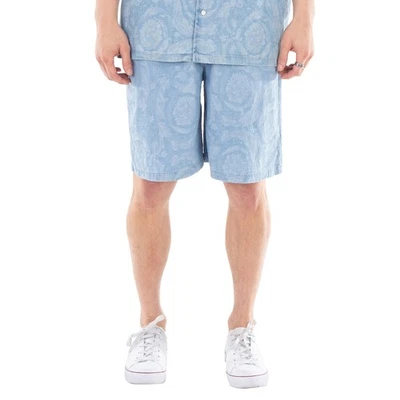 Versace Barocco Pattern Chambray Shorts - Image 1 of 4